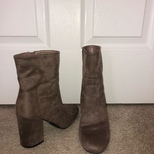 Suede Tan Booties